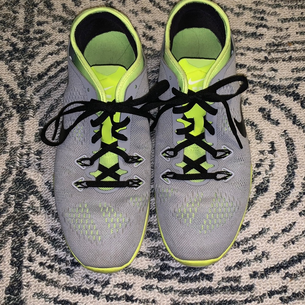 Grey and neon green Nikes (3 for $60).